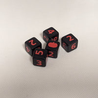 Pumpkin Harvest D6 Dice | Black Dice with Orange Numbers and Pumpkins (sold per die)