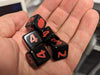 Pumpkin Harvest D6 Dice | Black Dice with Orange Numbers and Pumpkins (sold per die)