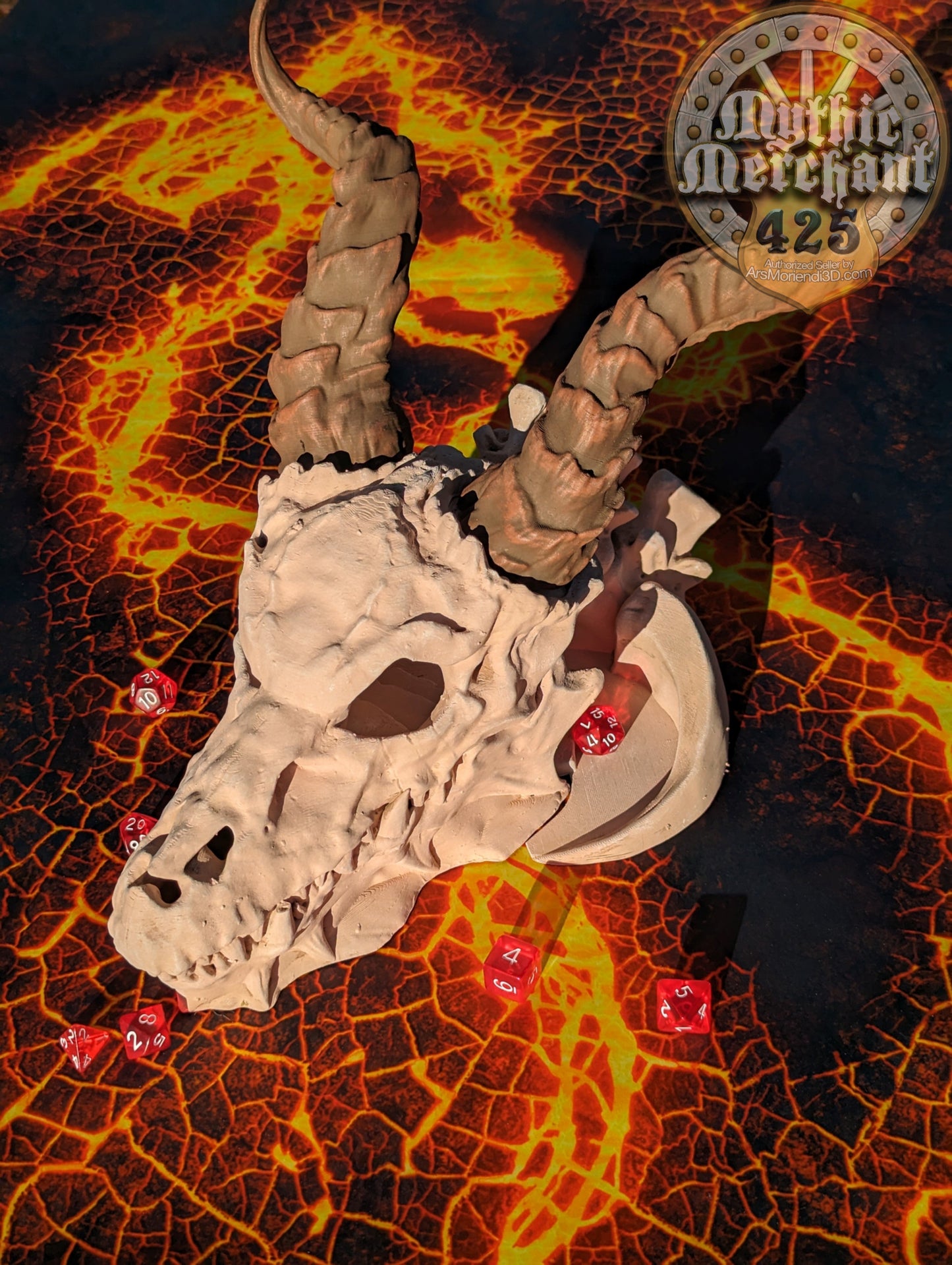 Dragon Skull 3D Printed Dice Tower