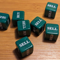 Stocks Dice d6 | Investment Decision Novelty Dice 6-Sided 16mm Funny Dice