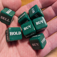 Stocks Dice d6 | Investment Decision Novelty Dice 6-Sided 16mm Funny Dice