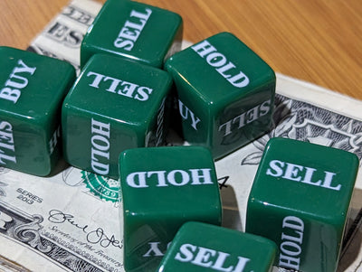 Stocks Dice d6 | Investment Decision Novelty Dice 6-Sided 16mm Funny Dice