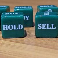 Stocks Dice d6 | Investment Decision Novelty Dice 6-Sided 16mm Funny Dice