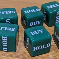 Stocks Dice d6 | Investment Decision Novelty Dice 6-Sided 16mm Funny Dice
