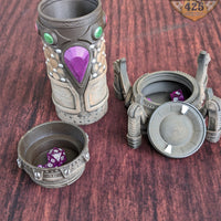 Artificer Steampunk 3D Printed Can Holder - D&D Koozie - Stein Mug | RPG Dice Jail | D20 Dice Vault | Mythic Mugs by Ars Moriendi 3D