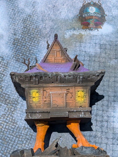 Baba Yaga's Hut 3D Printed Dice Tower- Fate's End Fey Moon Collection | Baba Lysaga's Hut | Dice Roller - Unlock Baba Yaga's Power!!!