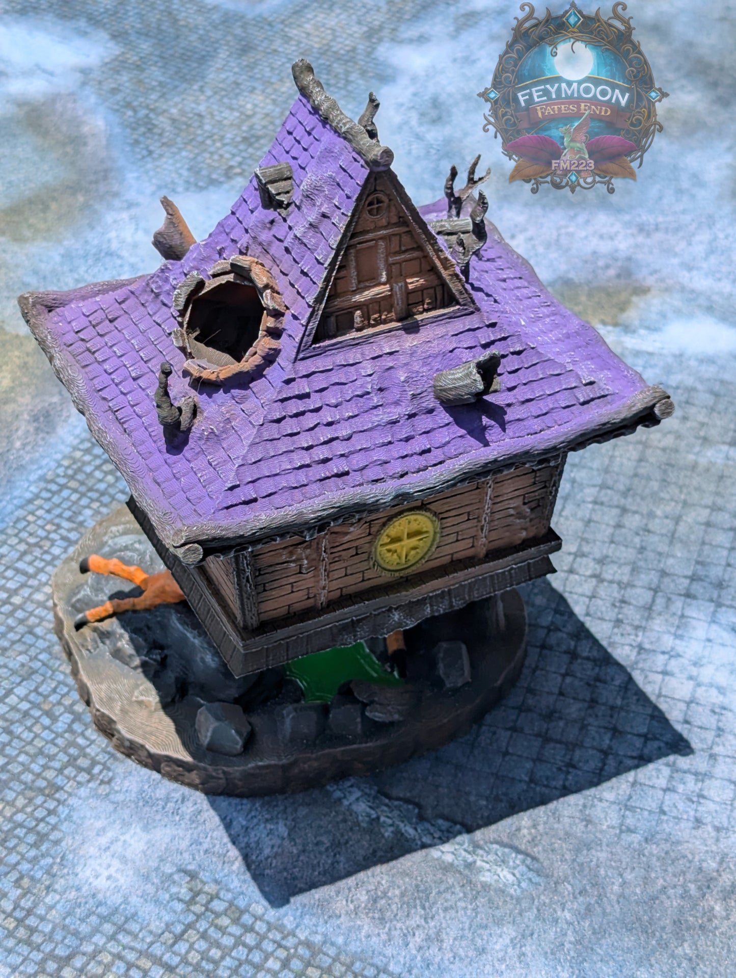 Baba Yaga's Hut 3D Printed Dice Tower- Fate's End Fey Moon Collection | Baba Lysaga's Hut | Dice Roller - Unlock Baba Yaga's Power!!!