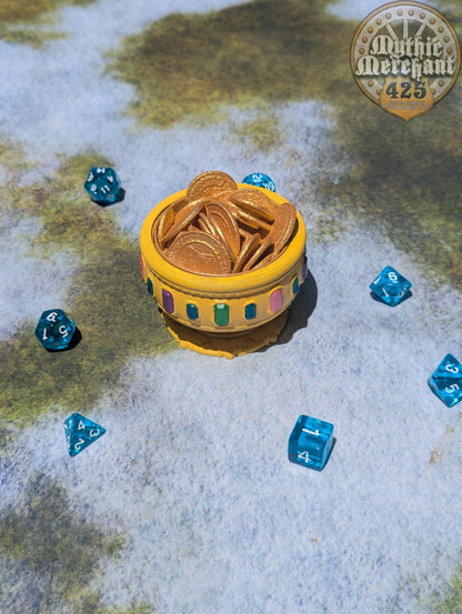 Treasure Cup 3D Printed Dice Jail | RPG Dice Vault | D20 Box | Player Gift - Plunder and Lock Away Dice with the Treasure Cup Dice Jail!