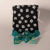 Small Dice Bag - Soft Lined Drawstring Pouch 4.5" x 3.5"