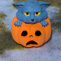 Cute Wolf Cub in Surprised Pumpkin 3D Printed Dice Jail | Dice Vault | Storage Box- Unleash the adorable charm of the Cute Wolf Cub!