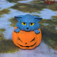 Cute Wolf Cub in Smiling Pumpkin 3D Printed Dice Jail | Dice Vault | Storage Box | Cosplay- Unleash the adorable charm of the Cute Wolf Cub!