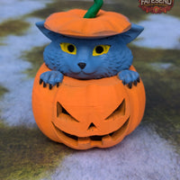 Cute Wolf Cub in Smiling Pumpkin 3D Printed Dice Jail | Dice Vault | Storage Box | Cosplay- Unleash the adorable charm of the Cute Wolf Cub!