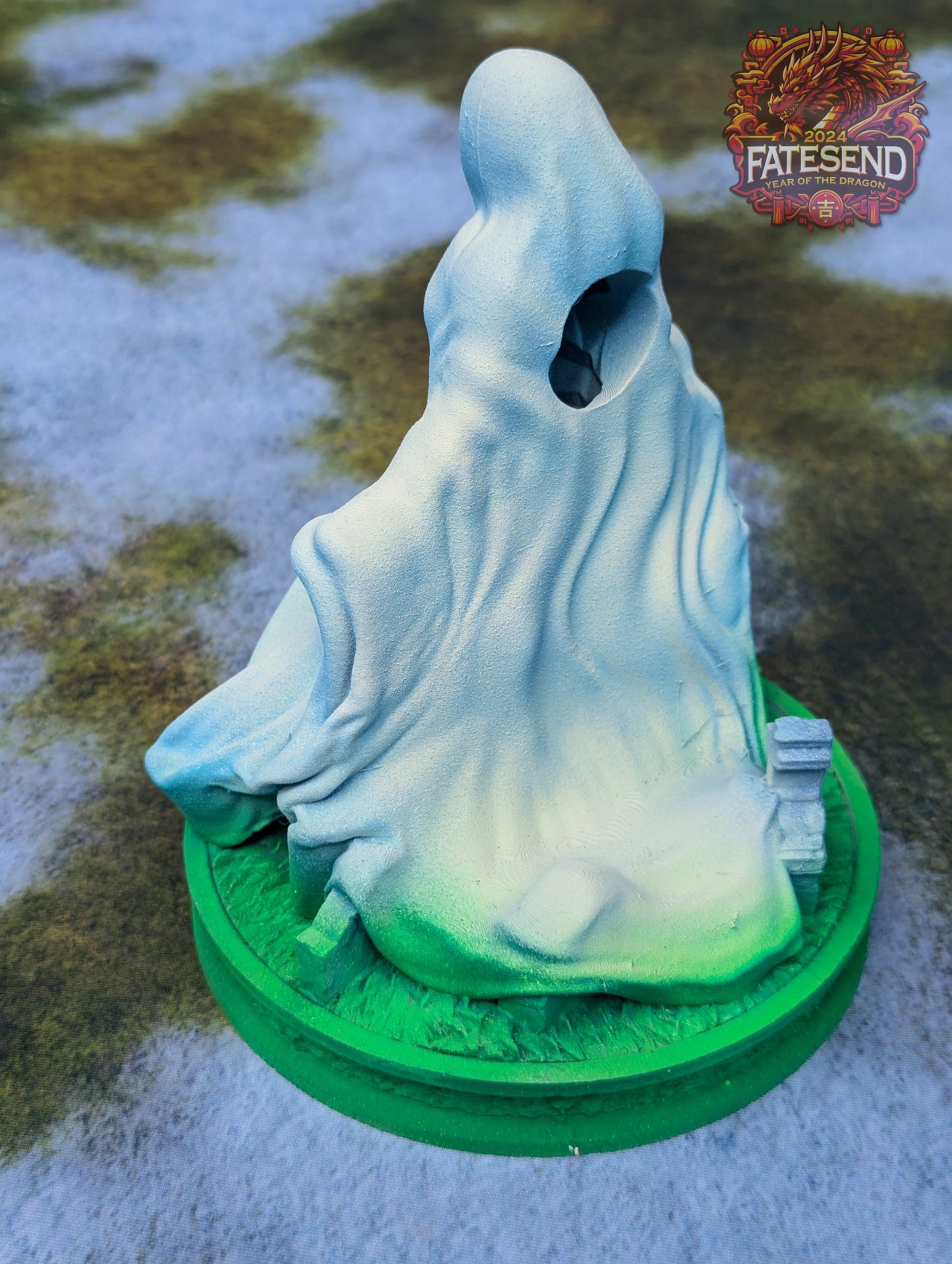 Ghost Spirit 3D Printed Dice Tower- Fate's End Collection - Kim Bolt | Tabletop RPG Gaming Cosplay