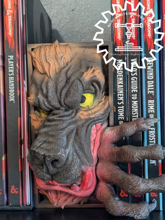 Werewolf Monster 3D Printed Book Nook- Miniatures of Madness- Unleash the Primal Power of the Night!