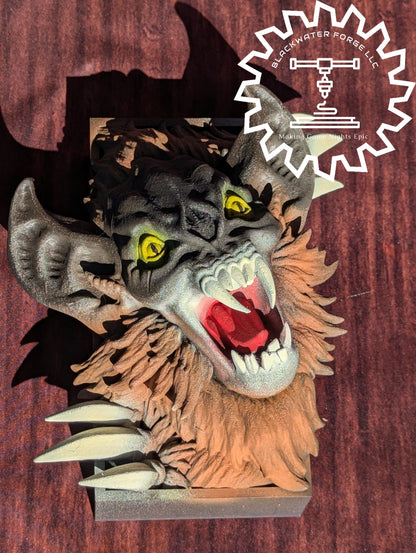 Vampire Bat Monster 3D Printed Book Nook- Miniatures of Madness- Step into the Shadowy Realms of Dark Fantasy!