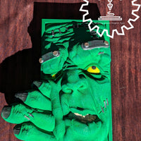 Dr. Frankenstein's Monster 3D Printed Book Nook- Miniatures of Madness- Step into the chilling laboratory of the legendary Dr. Frankenstein!