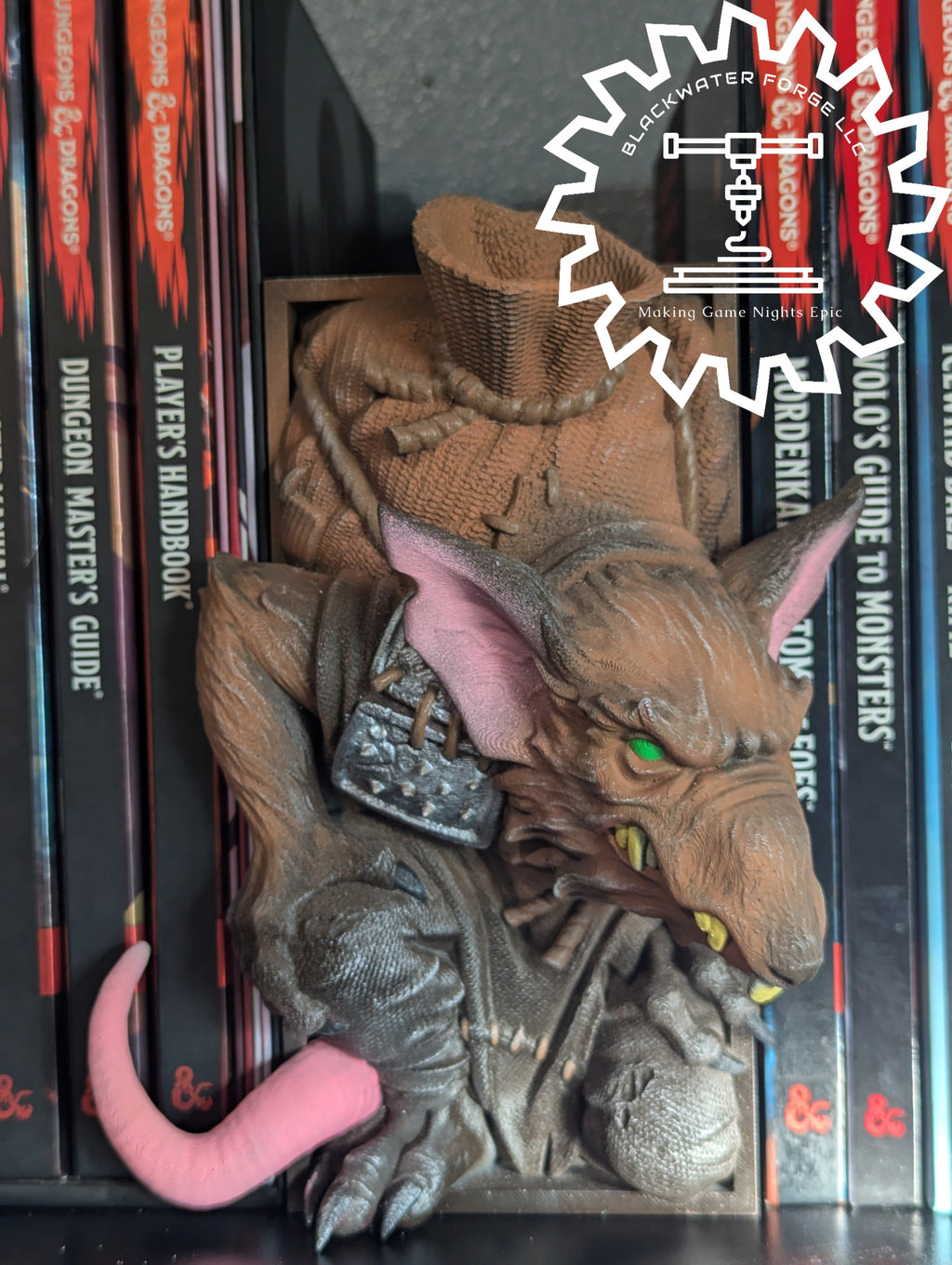 Rat Skaven Monster 3D Printed Book Nook- Miniatures of Madness- A Scurrying Nightmare on your Bookshelf!