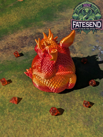 Chonky Baby 3D Printed Dice Jail - Fate's End Collection by Kim Bolt- Guard Your Dice in Style!
