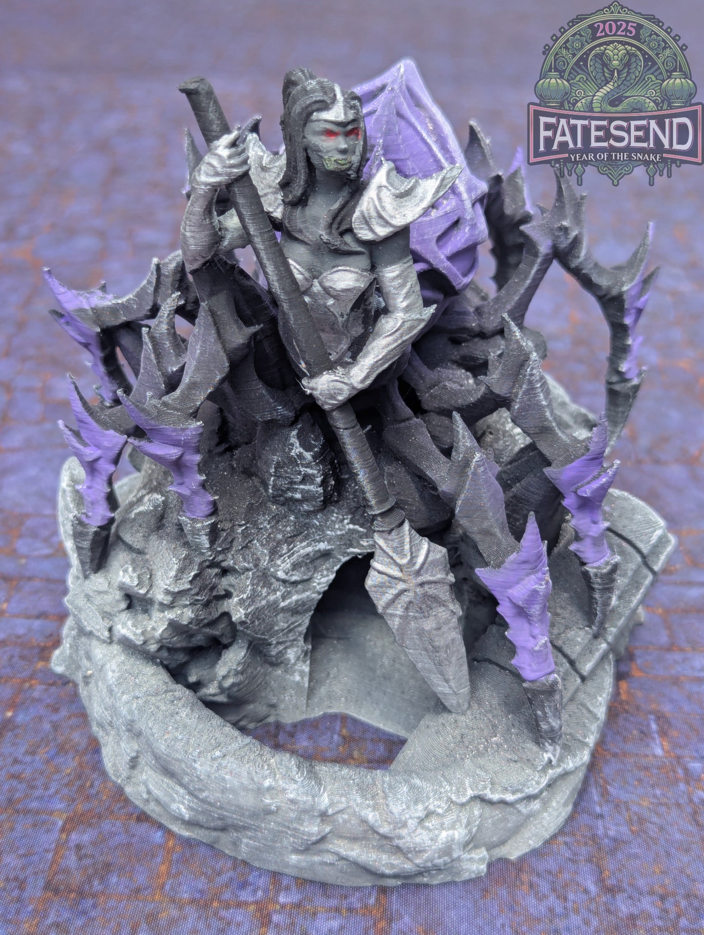 Drow Spider Queen 3D Printed Dice Tower by Kim Bolt - Fate's End Collection - Beware the Spider Queen of the Underdark!