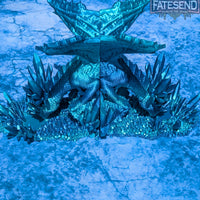 Crystal Ice Dragon Book End Set- Fate's End Collection by Kim Bolt - Fantasy Decor - Frost-Bound Guardians for your Favorite Tomes!