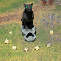 Giant Panther 3D Printed Dice Tower by Kim Bolt - Fate's End Fey Moon Collection - Summon the Spirit of the Wild with the Giant Panther!