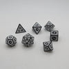 Magic Flame (White) - "Enchanted Zen" - 7 Piece DnD Dice Set | Acrylic RPG Gaming Dice