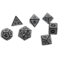 Magic Flame (White) - "Enchanted Zen" - 7 Piece DnD Dice Set | Acrylic RPG Gaming Dice