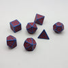 Magic Flame (Red Blue) - "Enchanted Hero" - 7 Piece DnD Dice Set | Acrylic RPG Gaming Dice