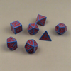 Magic Flame (Red Blue) - "Enchanted Hero" - 7 Piece DnD Dice Set | Acrylic RPG Gaming Dice