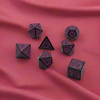 Magic Flame (Purple) - "Enchanted Royalty" - 7 Piece DnD Dice Set | Acrylic RPG Gaming Dice