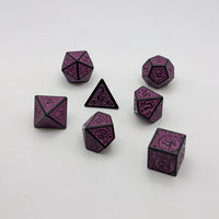 Magic Flame (Purple) - "Enchanted Royalty" - 7 Piece DnD Dice Set | Acrylic RPG Gaming Dice