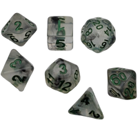 Shining Stars - 7 Piece DnD Dice Set | Acrylic RPG Gaming Dice