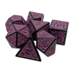 Magic Flame (Purple) - "Enchanted Royalty" - 7 Piece DnD Dice Set | Acrylic RPG Gaming Dice