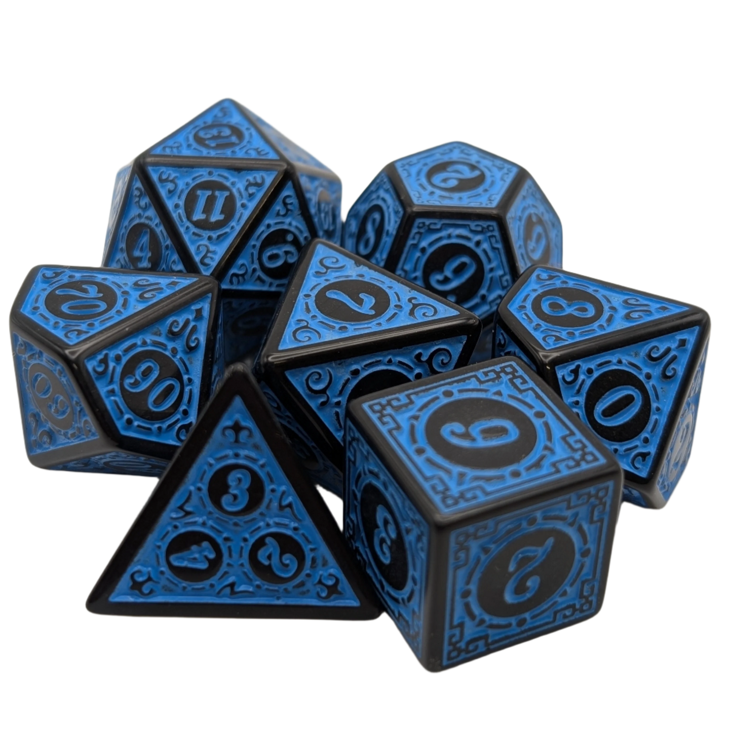 Enchanted Seas - 7 Piece DnD Dice Set | Acrylic RPG Gaming Dice