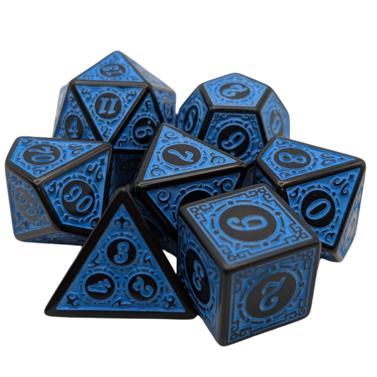 Enchanted Seas - 7 Piece DnD Dice Set | Acrylic RPG Gaming Dice