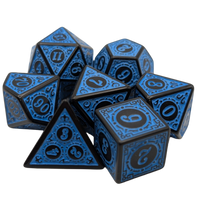 Enchanted Seas - 7 Piece DnD Dice Set | Acrylic RPG Gaming Dice