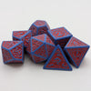 Magic Flame (Red Blue) - "Enchanted Hero" - 7 Piece DnD Dice Set | Acrylic RPG Gaming Dice
