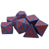 Magic Flame (Red Blue) - "Enchanted Hero" - 7 Piece DnD Dice Set | Acrylic RPG Gaming Dice