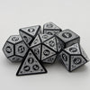 Magic Flame (White) - "Enchanted Zen" - 7 Piece DnD Dice Set | Acrylic RPG Gaming Dice