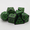 Magic Flame (Green) - "Enchanted Ent" - 7 Piece DnD Dice Set | Acrylic RPG Gaming Dice
