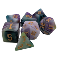 Siberian Iris - 7 Piece DnD Dice Set | Acrylic RPG Gaming Dice