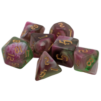 Superbloom - 7 Piece DnD Dice Set | Acrylic RPG Gaming Dice
