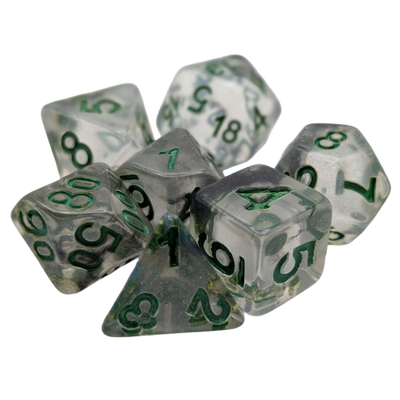 Shining Stars - 7 Piece DnD Dice Set | Acrylic RPG Gaming Dice