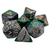 Mint Shake - 7 Piece DnD Dice Set | Acrylic RPG Gaming Dice