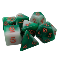 Pine Needles - 7 Piece DnD Dice Set | Acrylic RPG Gaming Dice