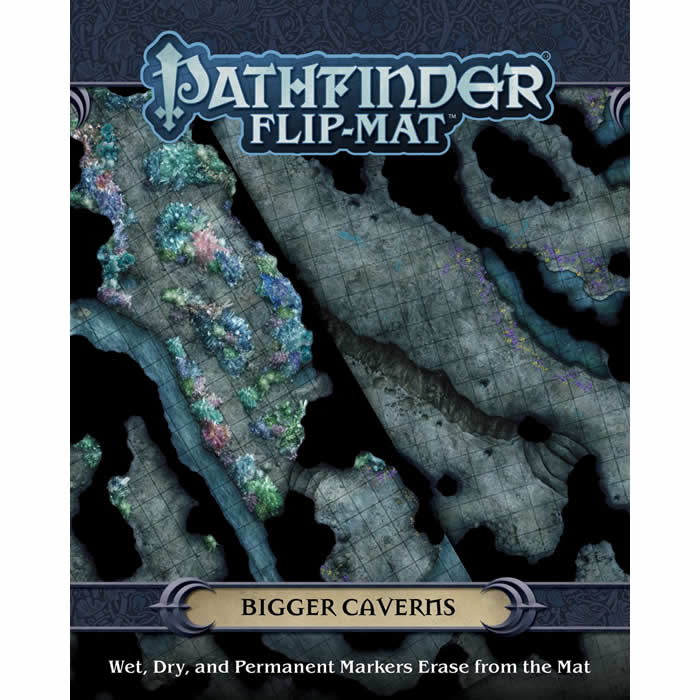 Bigger Caverns Flip Mat - Pathfinder RPG Gaming Mat 27x39