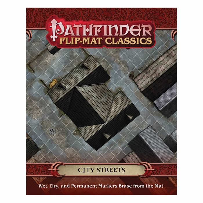 PZO31007 City Streets Flip-Mat Classics Pathfinder RPG Paizo Publishing