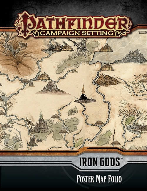 PZO9277 Pathfinder Iron Gods Poster Map Folio RPG Supplement Paizo