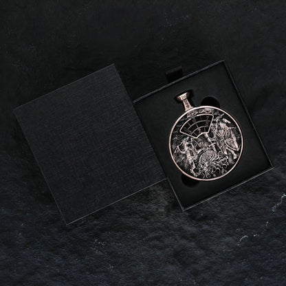 Unique Metal DND Spinning Dice Pocket Watch