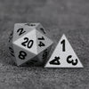 Paladin Bright Silver Metal DND Dice Set